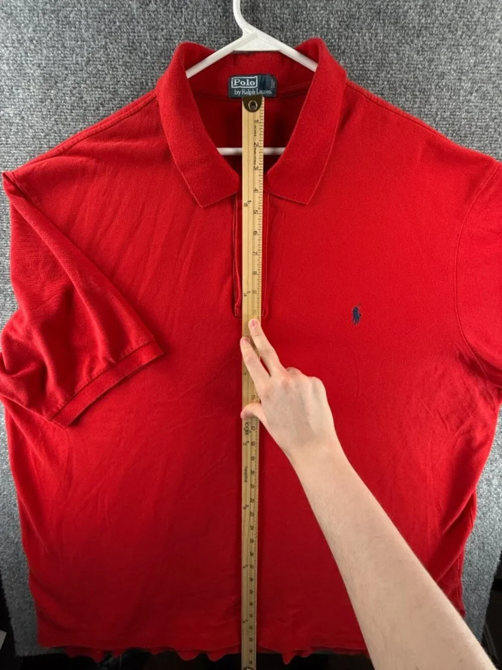 Polo Ralph Lauren Red Big Polo Shirt Short Sleeve Knit Mesh 3XLT Tall Cotton